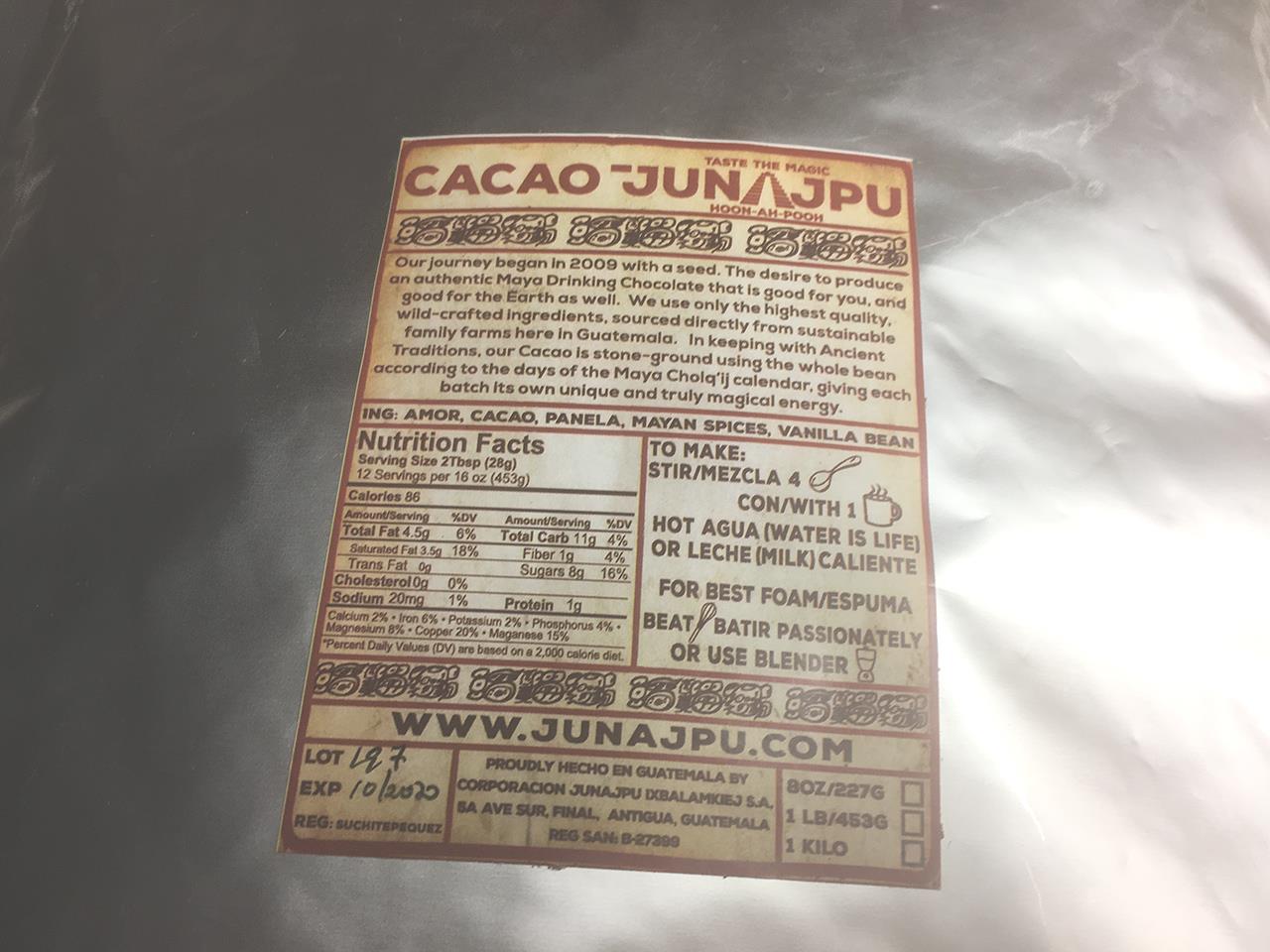 JUNAJPU Sacred Cacao (Guatemala) 453 g